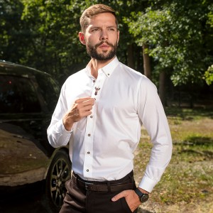 Koszula męska Tagart Koziołek Slim biała