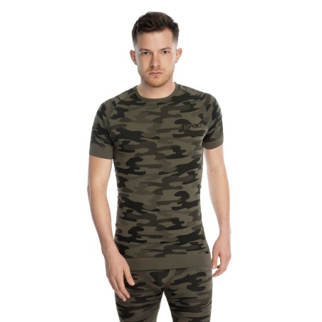 Koszulka męska Spaio Military 01 krótki rękaw zielona