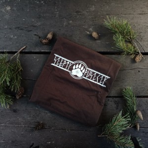 Koszulka męska TigerWood Szepty Puszczy brązowa