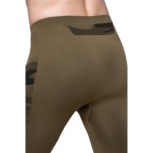 Legginsy męskie Spaio Military piaskowe zielone