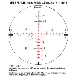 Luneta celownicza Vortex Viper PST II 3-15x44 30 mm AO EBR-4
