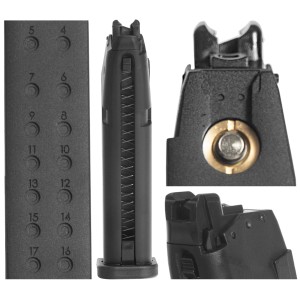 Magazynek do ASG Glock 17 gen. 4. 6 mm green gas