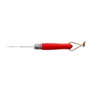 Nóż Opinel Colorama 08 inox grab czerwony z rzemieniem