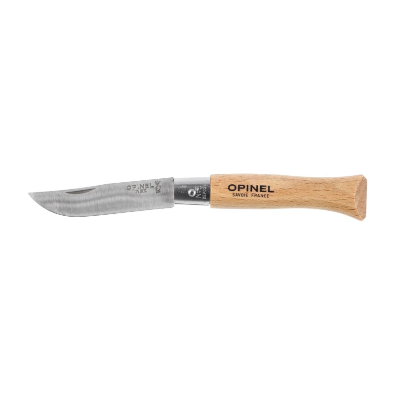 Nóż składany Opinel 5 inox buk