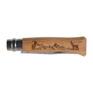 Nóż składany Opinel 8 inox dąb seria Animal - kozica