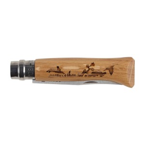 Nóż składany Opinel 8 inox dąb seria Animal - zając