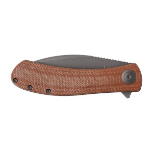 Nóż składany Trollsky Knives Mandu brązowy/stalowe ostrze Micarta