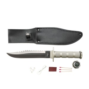 Nóż survivalowy Fox Outdoor 30 cm ze skórzaną pochewką