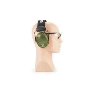 Ochronniki słuchu aktywne RealHunter Active PRO oliwkowe + okulary