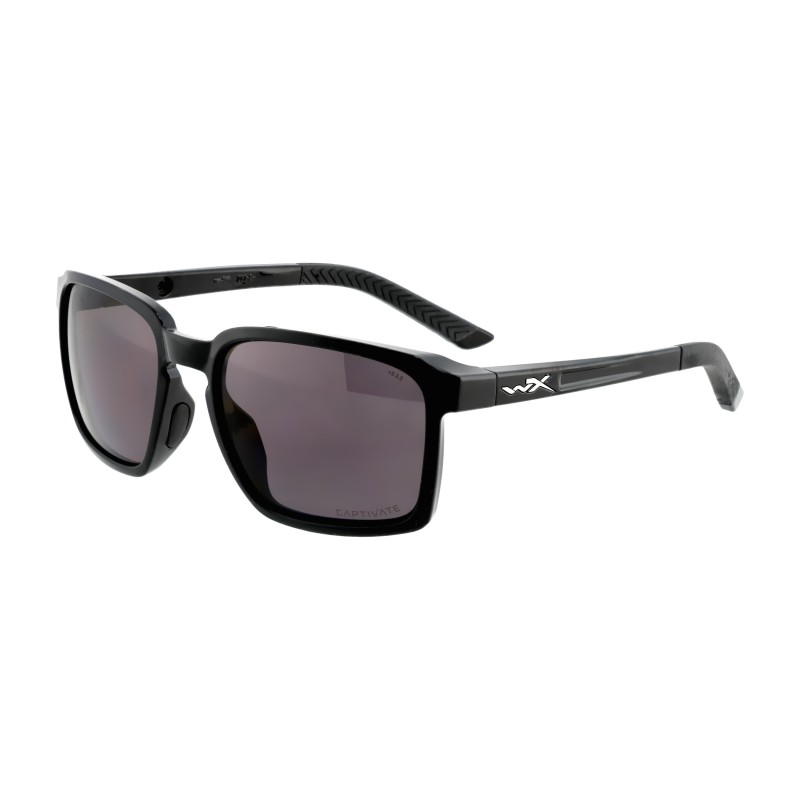Okulary polaryzacyjne Wiley X Alfa AC6ALF08 Captivate smoke grey, czarne oprawki