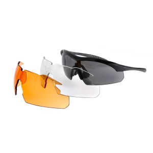 Okulary taktyczne Wiley X Vapor 2.5 3502 grey / clear / light rust, czarne oprawki