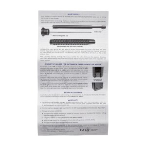 Pałka teleskopowa ESP Baton Easy Lock 20" ExBTO-20H czarna hartowana