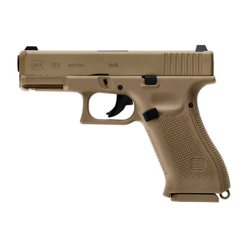 Pistolet wiatrówka Glock 19X 4,5 mm coyote BB CO2