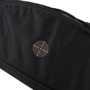 Pokrowiec Forsport na broń LPDK 17 1,25m, kolor czarny/ kamuflaż wojskowy, haft tarcza bezowa duża, biza czarna