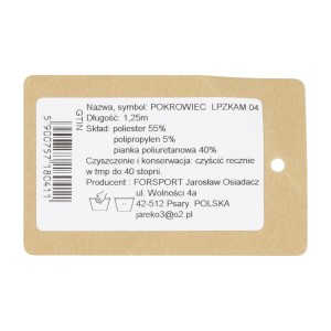 Pokrowiec Forsport na broń LPZKAM 04 1,25m, kolor kamuflaż leśny/zamsz oliwkowy, haft głowa jelenia czarna biza pomarańczowa
