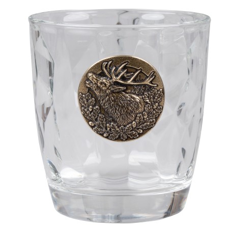 Szklanki do whisky Golden Fox Diamond zdobione odlewanym elementem 6 szt.