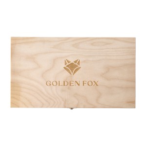 Szklanki do whisky Golden Fox Fire Amber Dzik zdobione odlewanym elementem, bursztynowy natrysk 6 szt.