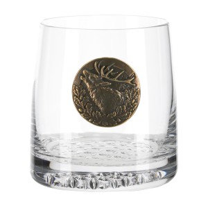 Szklanki do whisky Golden Fox Radius, zdobione odlewanym elementem 6 szt.