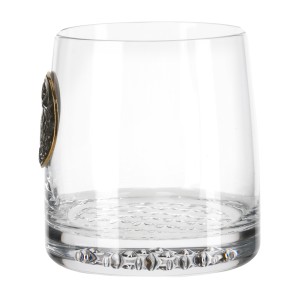 Szklanki do whisky Golden Fox Radius, zdobione odlewanym elementem 6 szt.
