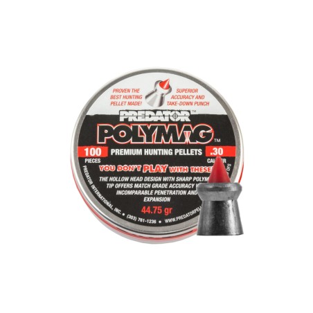 Śrut diabolo JSB Polymag Predator 7,62 mm 100 szt.