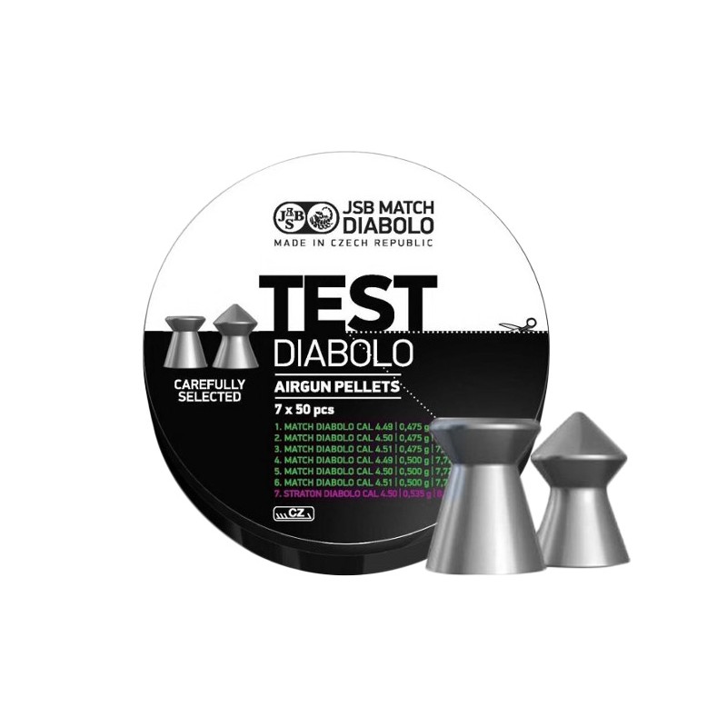Śrut diabolo JSB Tester Pistol 4,49-4,51 mm 350 szt. 0,475-0,535 g