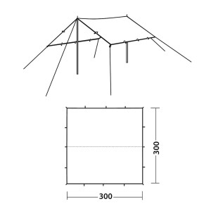 Tarp turystyczny Robens 3 x 3, niebieski