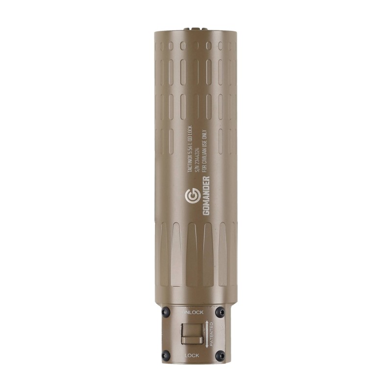 Tłumik do broni Gomander Tactinox QD-LOCK L 5,56 M26x1,5 piaskowy