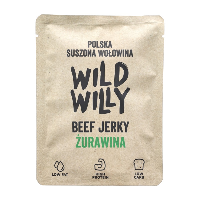 Wołowina suszona Wild Willy żurawina 30 g