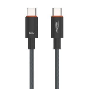 Kabel Ansmann USB-C/C, 140W, 60 cm, antracyt