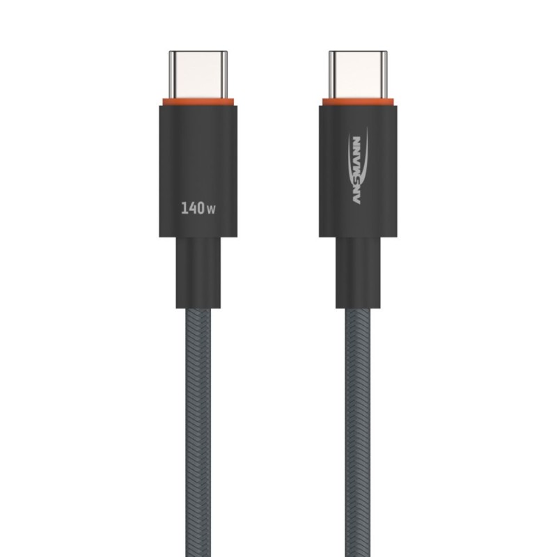 Kabel Ansmann USB-C/C, 140W, 60 cm, antracyt