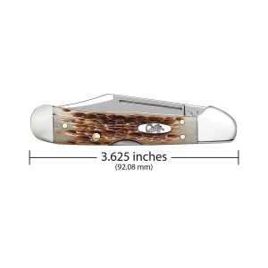 Nóż Case Mini Copperlock SS Amber Bone