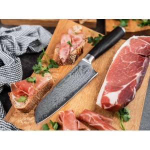 Nóż Böker Solingen Meisterklinge Damast Santoku