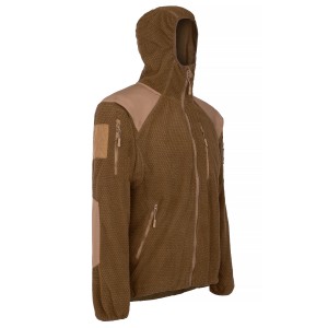 BLUZA  MYŚLIWSKA  HUNTER,  WĘDKARSKA  POLAR  TAKTYCZNA  GRID  W  KOLORZE  COYOTE