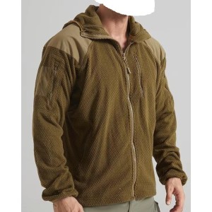 BLUZA  MYŚLIWSKA  HUNTER,  WĘDKARSKA  POLAR  TAKTYCZNA  GRID  W  KOLORZE  COYOTE