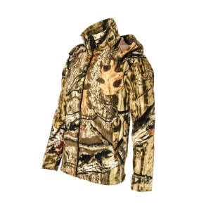 BLUZA  MYŚLIWSKA  HUNTER,  WĘDKARSKA  POLAR  W  KAMUFLAŻU  LEŚNYM  ZIELONYM
