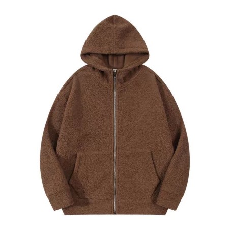 BLUZA  MYŚLIWSKA  HUNTER,  WĘDKARSKA  Z  GRUBEGO  POLARU  BRĄZOWA,  CIEPŁA  370g.