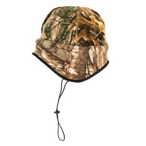 CZAPKA  MYŚLIWSKA  HUNTER,  DWUSTRONNA  POLAROWA  KAMUFLAŻ  POMARAŃCZ