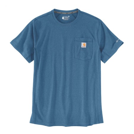Koszulka Carhartt Force Midweight S/S Pocket - dark horizon blue