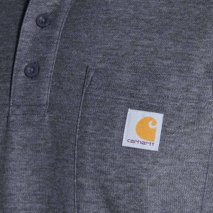 Koszulka Carhartt Polo Midweight Pocket - carbon heather