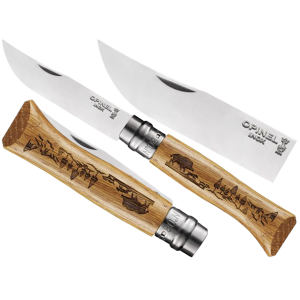 Nóż składany Opinel 8 inox dąb seria Animal - dzik