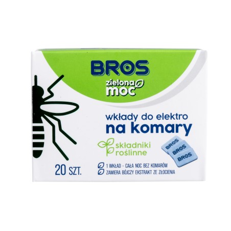 Wkłady Bros do elektro 20 szt. zielona moc kompatybilne z odstraszaczami Nitecore