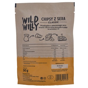Chipsy z sera twardego dojrzewającego Wild Willy 50 g
