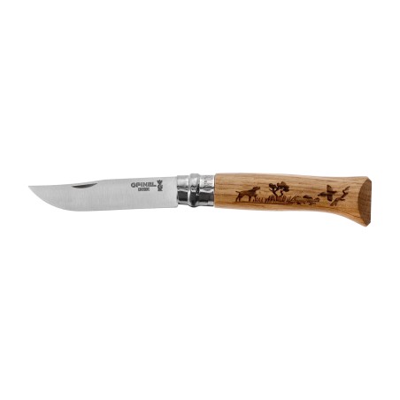 Nóż składany Opinel 8 inox dąb seria Animal - pies