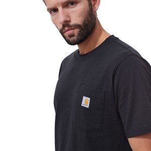 Koszulka Carhartt K87 Pocket - black