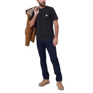 Koszulka Carhartt K87 Pocket - black