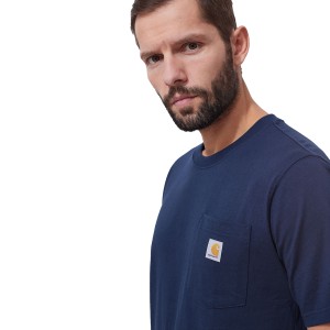Koszulka Carhartt K87 Pocket - navy