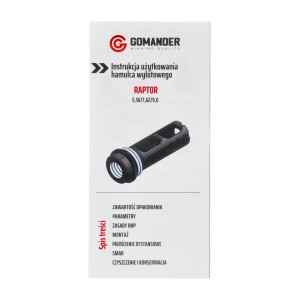 Hamulec wylotowy Gomander Raptor 9 mm 1/2x28 UNEF