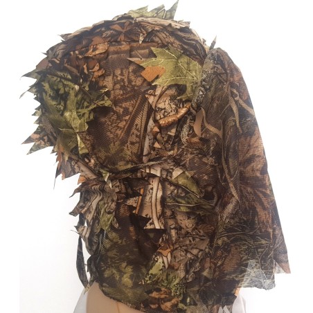 KOMINIARKA  MYŚLIWSKA  HUNTER,  NAKRYCIE  GŁOWY  3D  W  KAMUFLAŻU  LEŚNYM  Z  MASKĄ