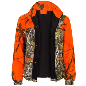Komplet  myśliwski  HUNTER  w  kamuflażu  orange  z  pomarańczowymi  wstawkami