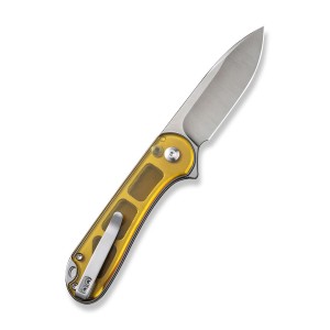 Nóż CIVIVI Button Lock Elementum II Ultem Amber